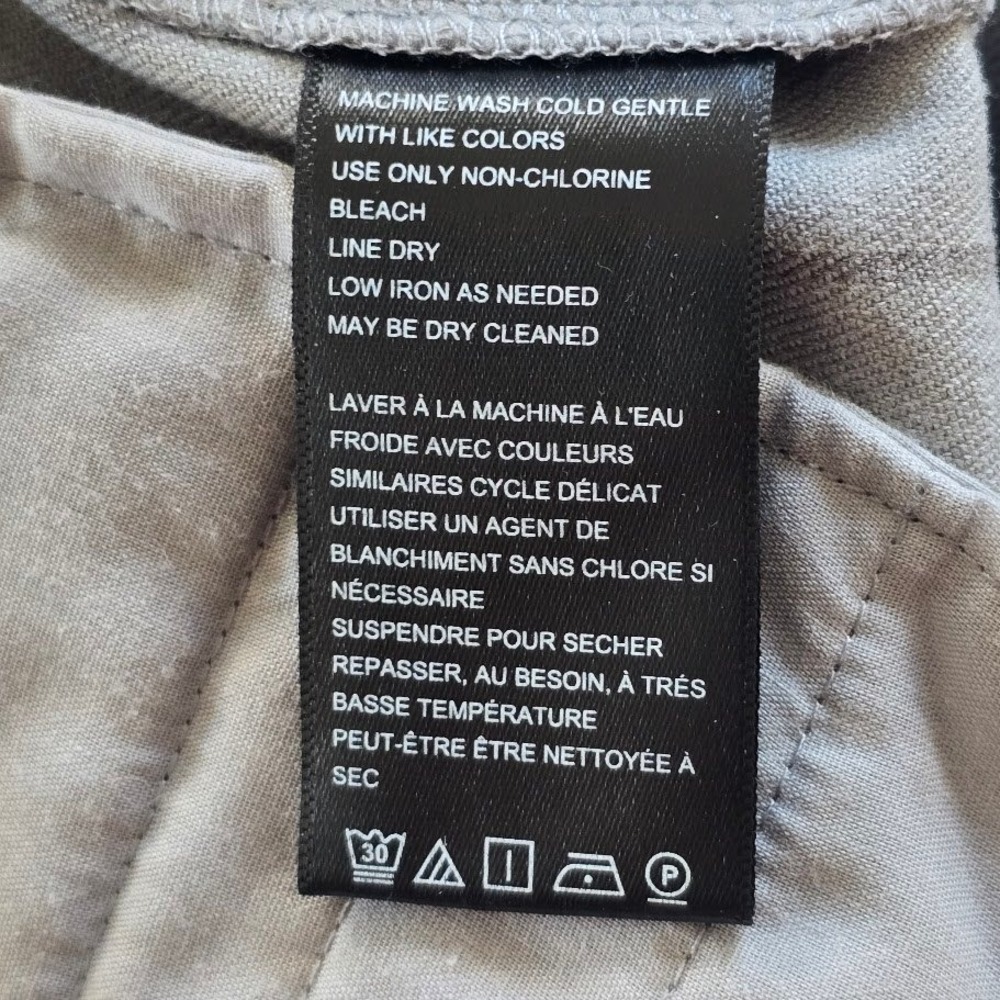 Urban Outfitters Wide Leg Trousers Women 0 Grey Pinstripe Dark Academia Core - Picture 14 of 14